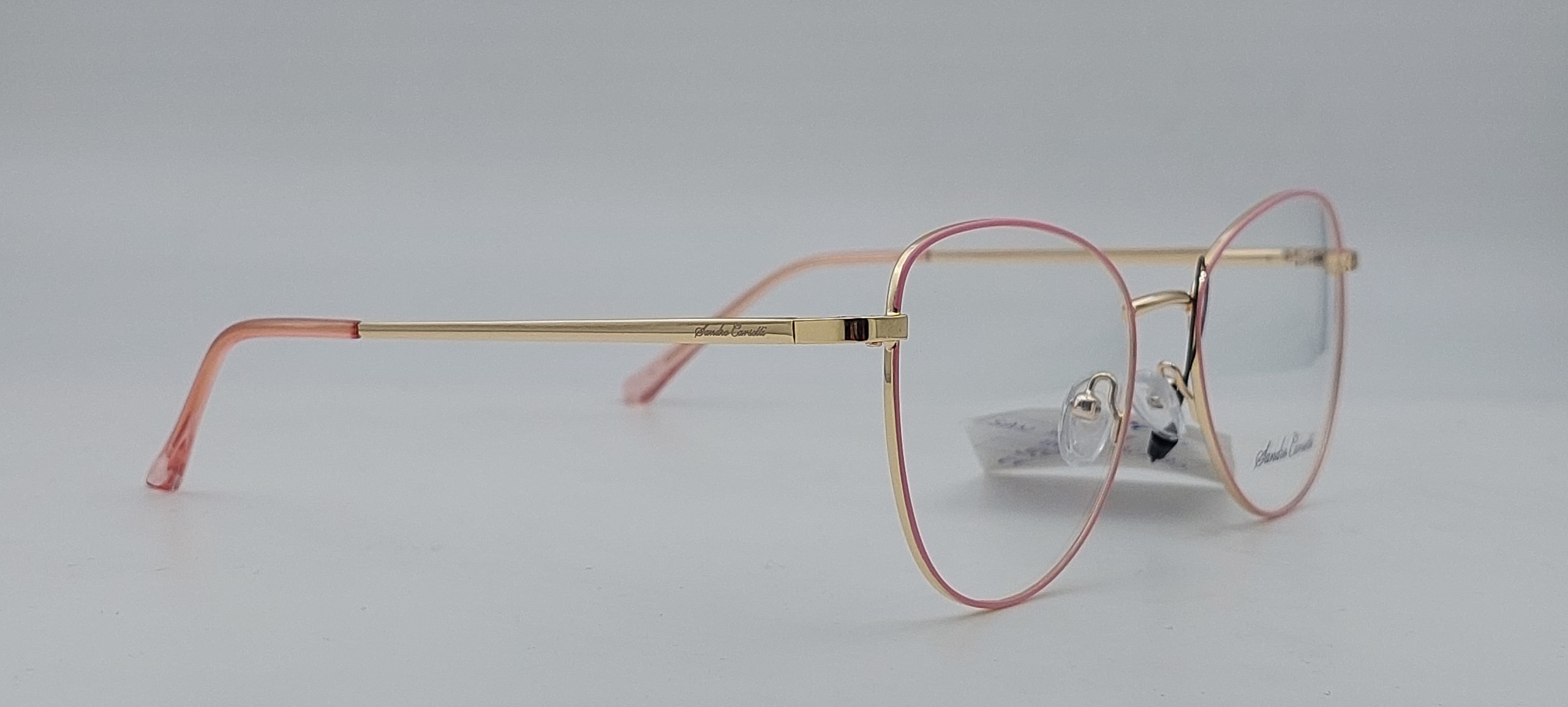 Диоптрична рамка Sandro Carsetti Clip Pink Frame with Gold - Image 3